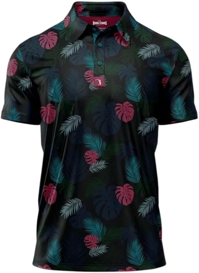 Bogey Bros Golf Polo Shirt For Men – 4 Way Stretch Short Sleeve, Upf 50, Moisture Wicking Athletic Fit - Haolie Nights