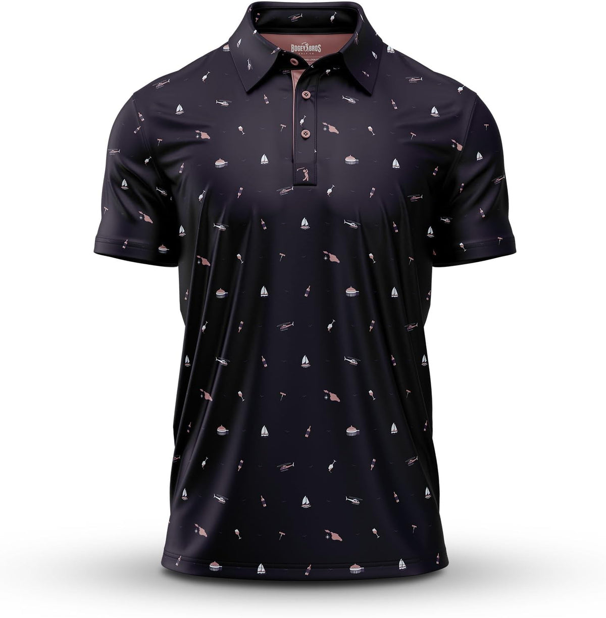 Bogey Bros Golf Polo Shirt For Men – 4 Way Stretch Short Sleeve, Upf 50, Moisture Wicking Athletic Fit - The Mixer