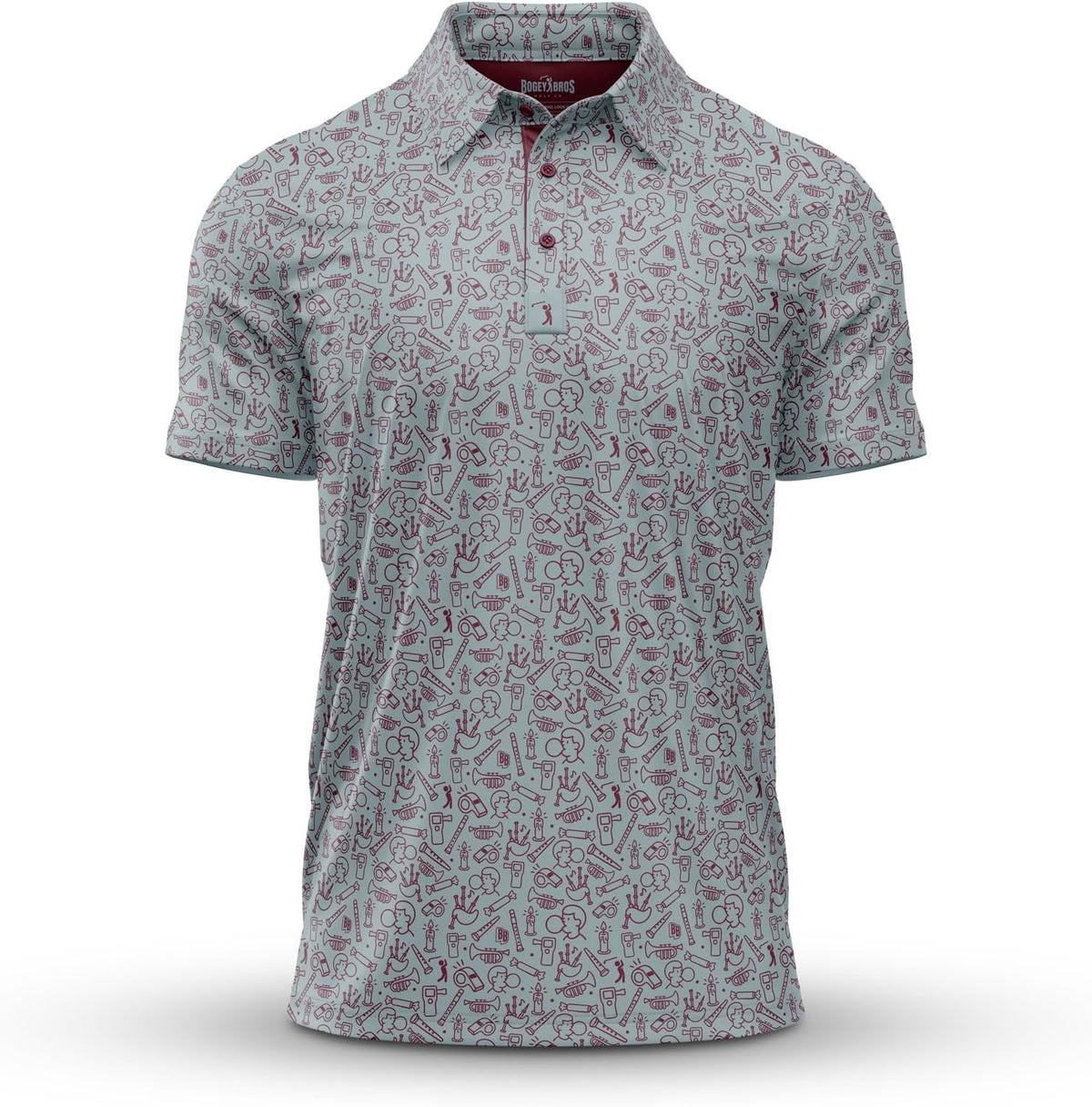 Bogey Bros Golf Polo Shirt For Men – 4 Way Stretch Short Sleeve, Upf 50, Moisture Wicking Athletic Fit - Blew It