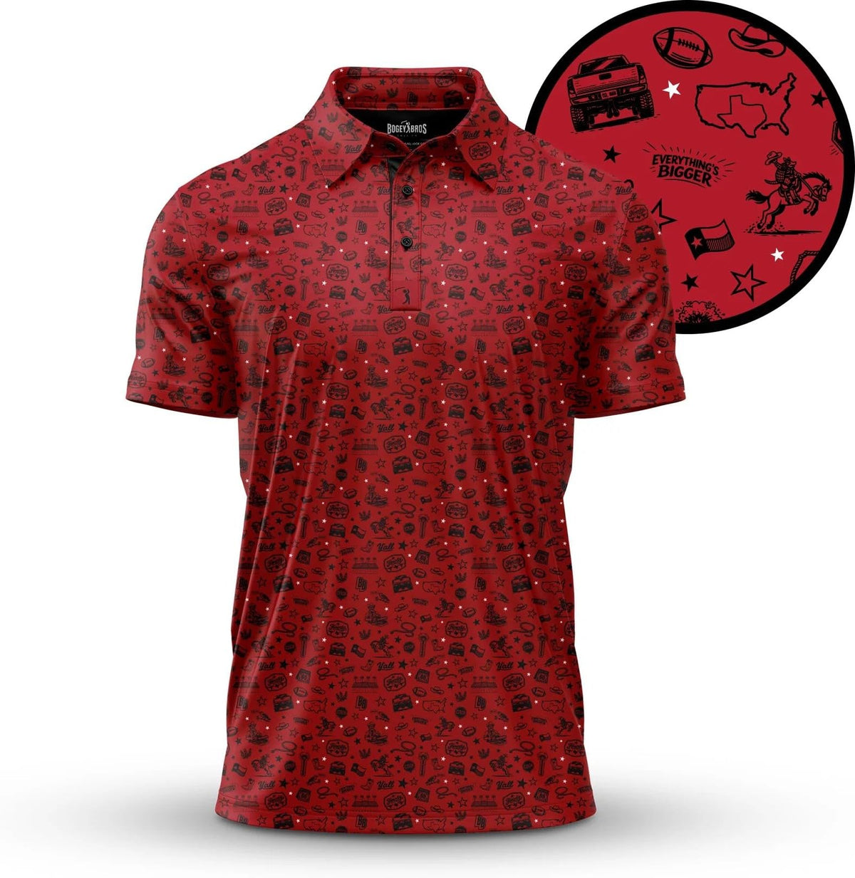 Bogey Bros Golf Polo Shirt For Men – 4 Way Stretch Short Sleeve, Upf 50, Moisture Wicking Athletic Fit - Get Wreck'd - Polo