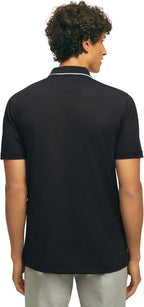 Brooks Brothers Men's Performance Stretch Short Sleeve Pique Golf Polo - Black