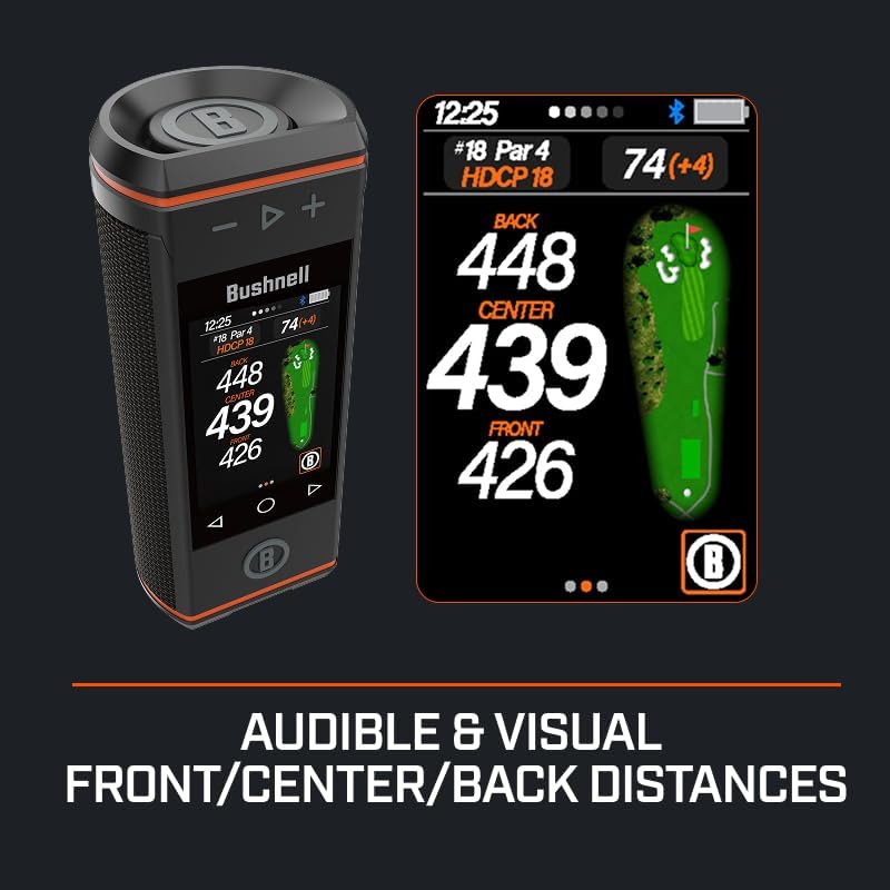 Bushnell Wingman HD GPS Speaker with Color Touchscreen and Magnetic Cart Mount