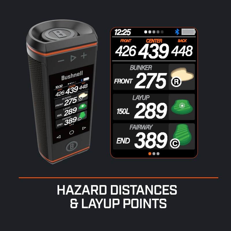 Bushnell Wingman HD GPS Speaker with Color Touchscreen and Magnetic Cart Mount