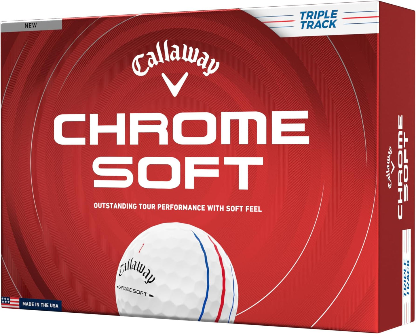 Callaway Golf Chrome Soft 2026 Golf Balls - White Triple Track
