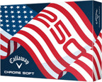 Callaway Golf Chrome Soft 2026 Golf Balls - Usa Stripe