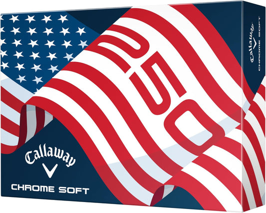 Callaway Golf Chrome Soft 2026 Golf Balls - Usa Stripe