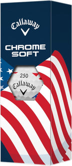 Callaway Golf Chrome Soft 2026 Golf Balls - Usa Stripe