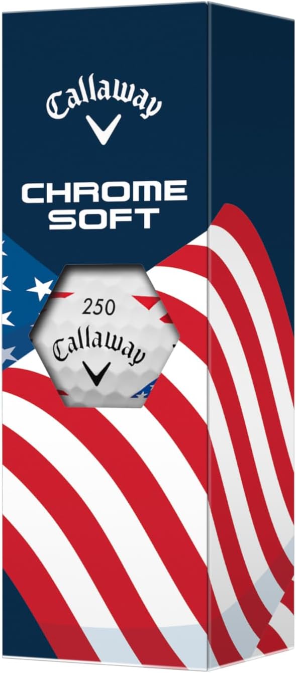 Callaway Golf Chrome Soft 2026 Golf Balls - Usa Stripe