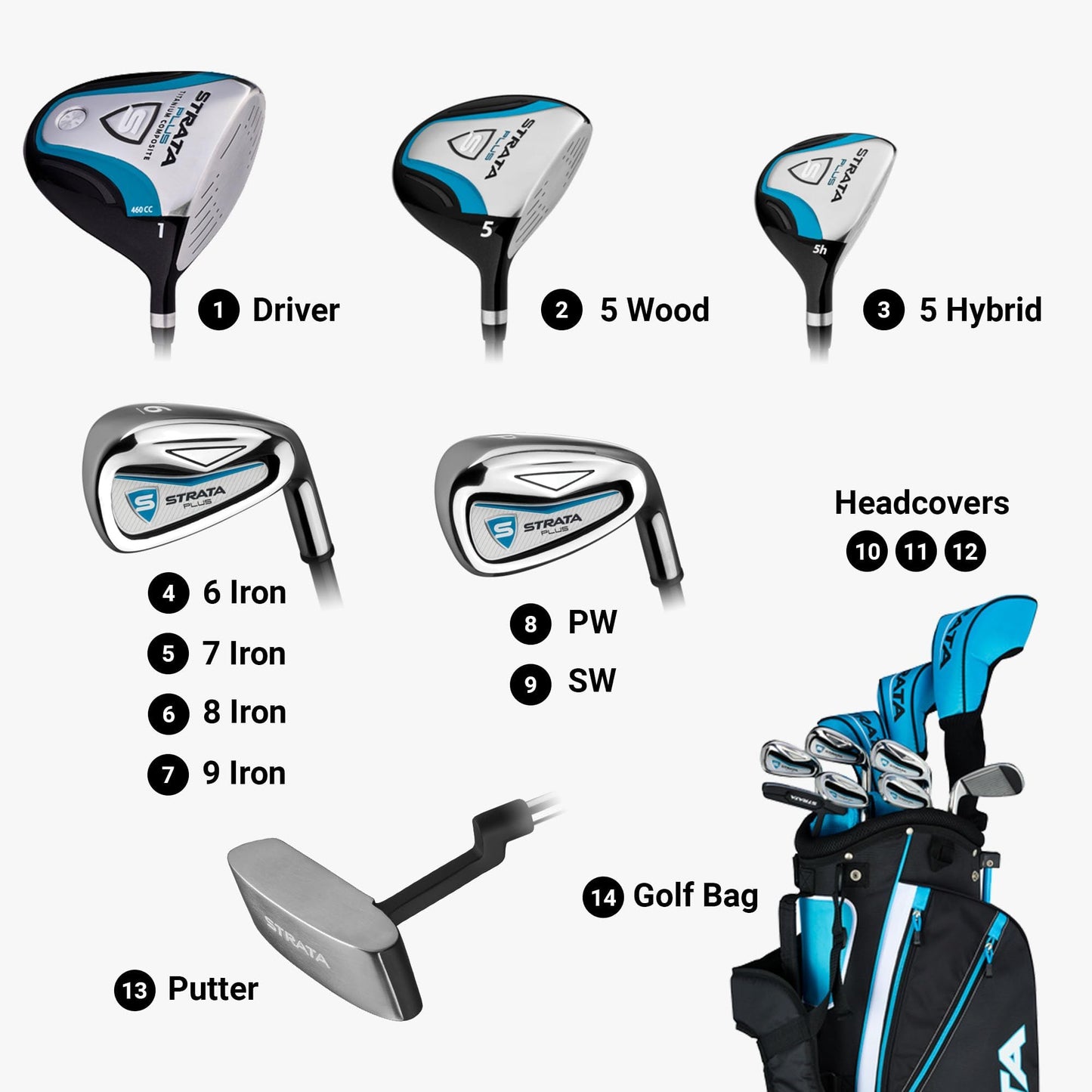 Callaway Golf Strata Complete Golf Set (men's And Women's) - 14 Piece (strata Plus)