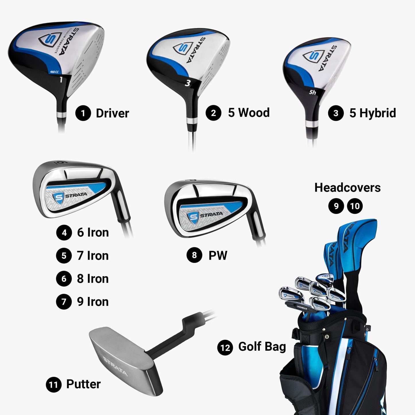 Callaway Golf Strata Complete Golf Set (men's And Women's) - 12 Piece (strata)