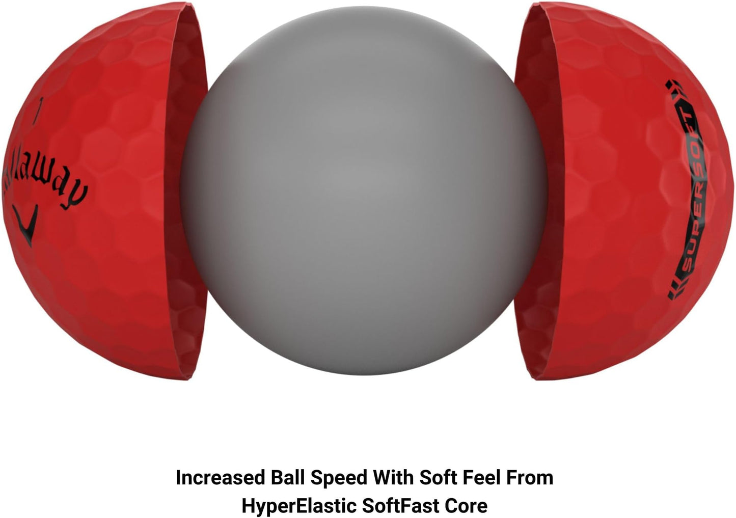 Callaway Golf Supersoft Golf Balls (2023) - Red