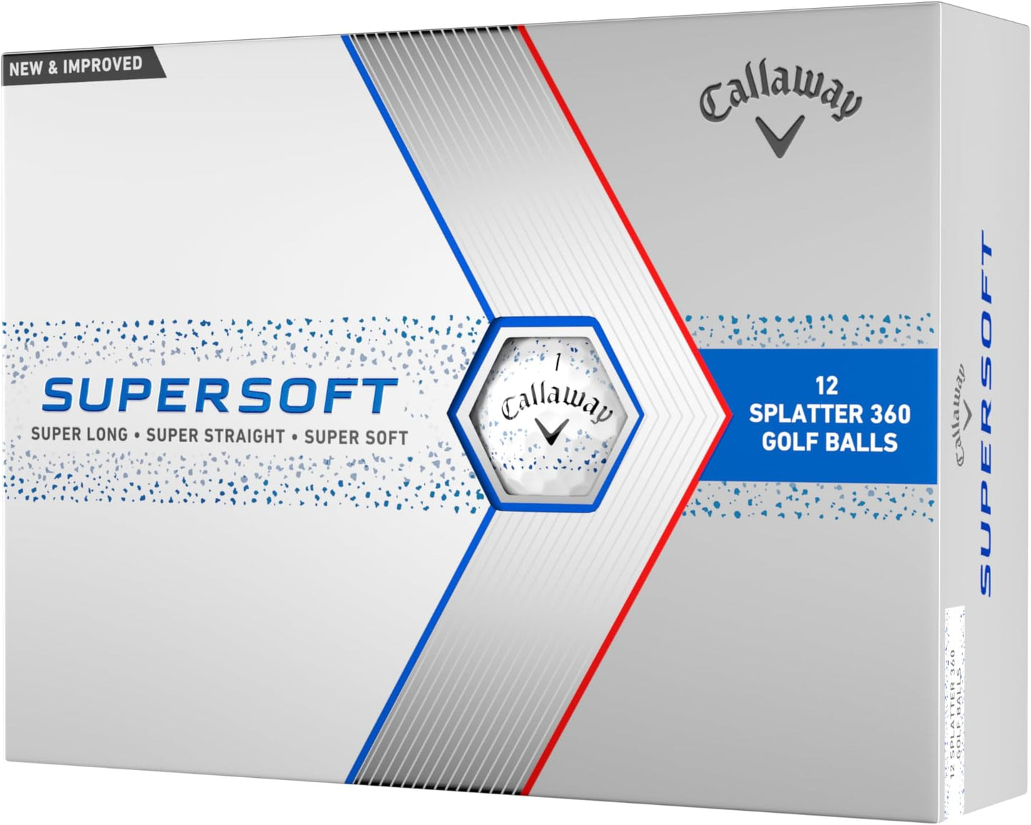 Callaway Golf Supersoft Golf Balls (2023) - Blue Splatter