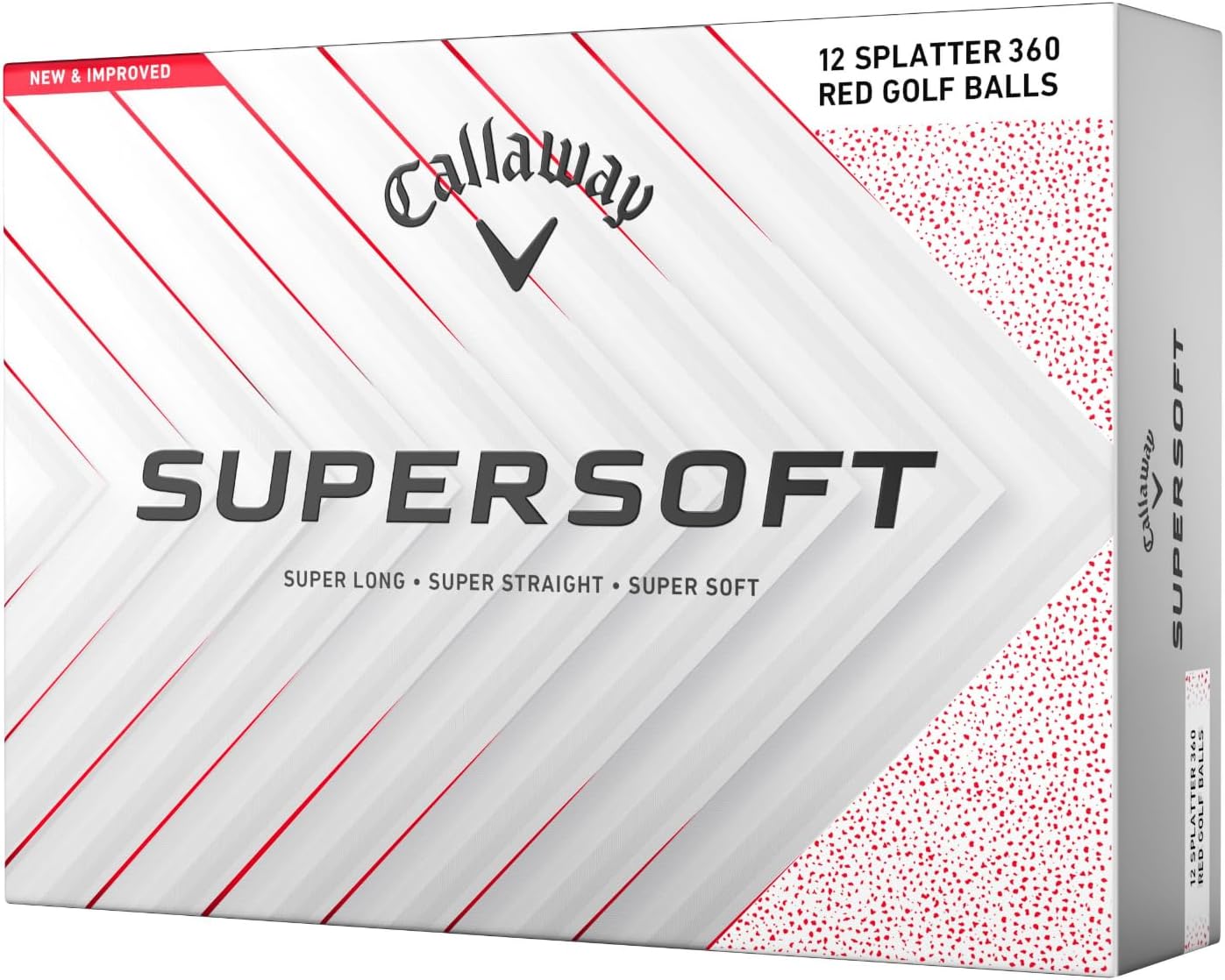 Callaway Golf Supersoft Golf Balls (2025) - Red Splatter