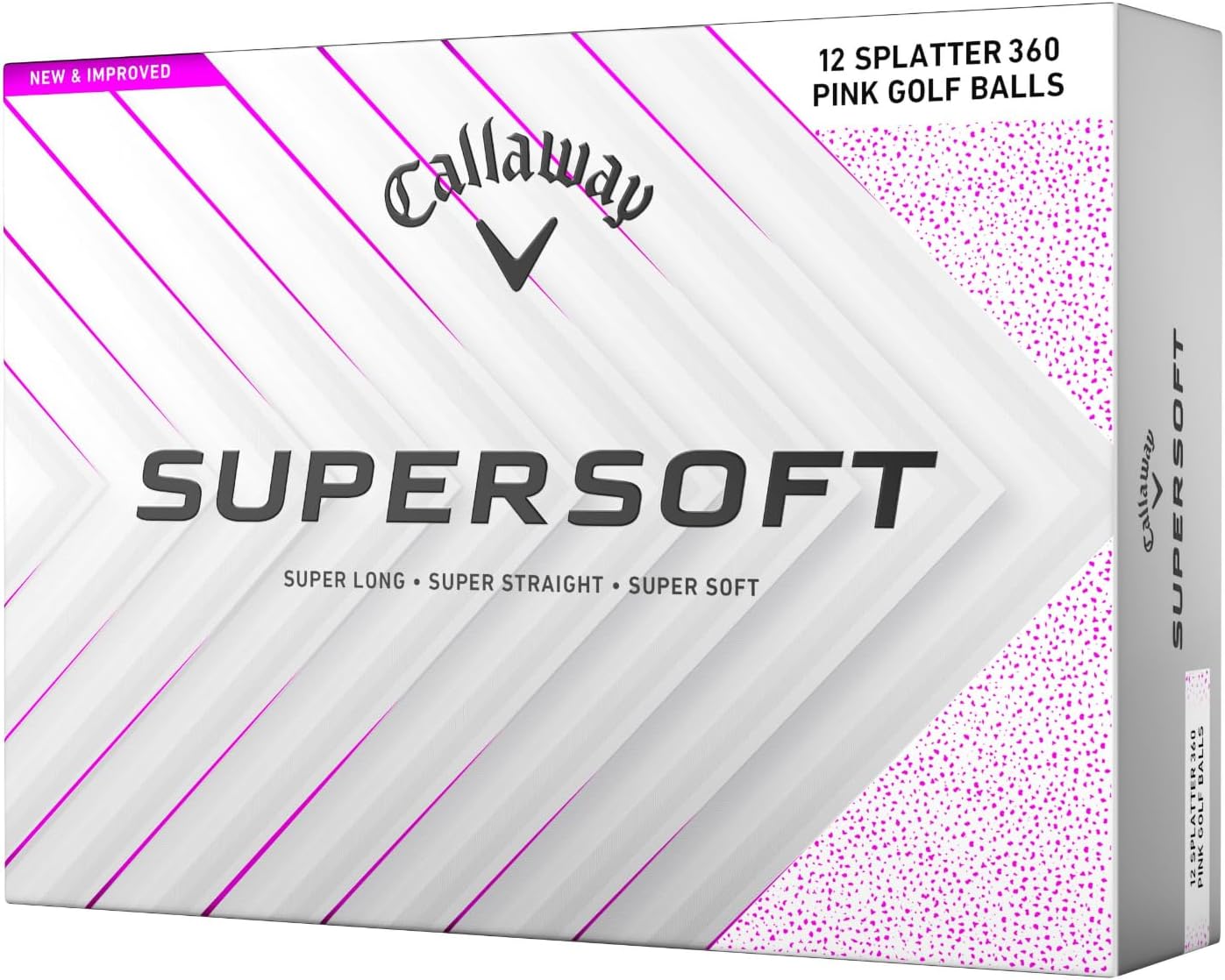 Callaway Golf Supersoft Golf Balls (2025) - Pink Splatter