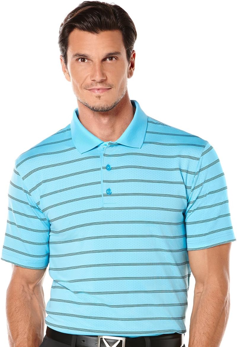 Callaway Men's Opti-Vent Short Sleeve Striped Polo - Large
