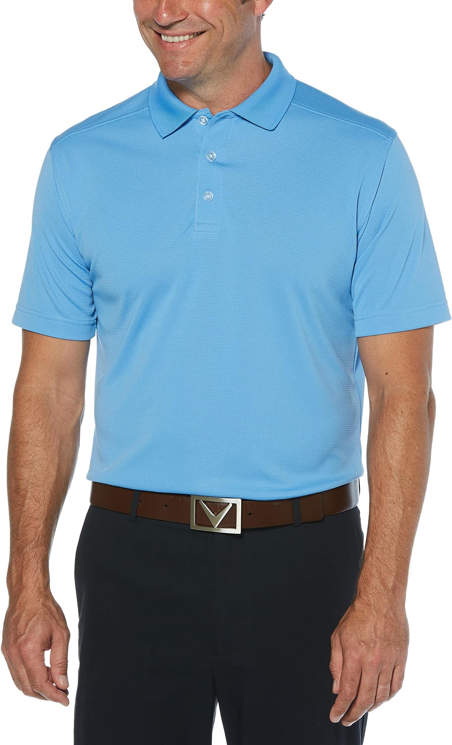 Callaway Men's Short Sleeve Core Performance Golf Polo Shirt With Sun Protection - Provence