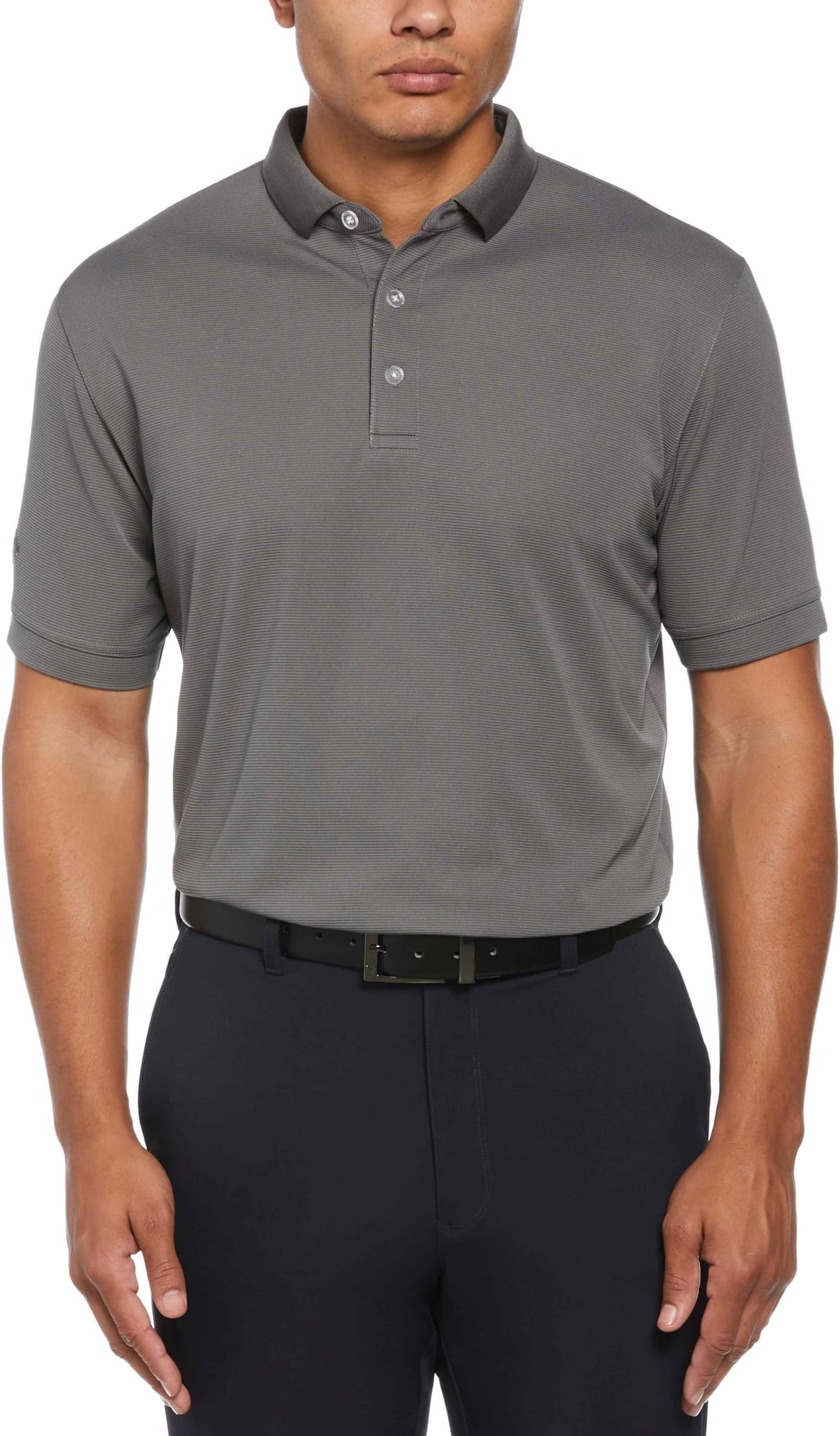 Callaway Men's Short Sleeve Ottoman Performance Golf Polo - Smoked Pearl