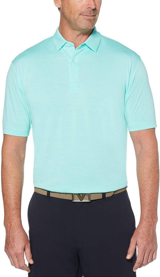 Callaway Mens Broken Stripe Polo Shirt - Aruba Blue