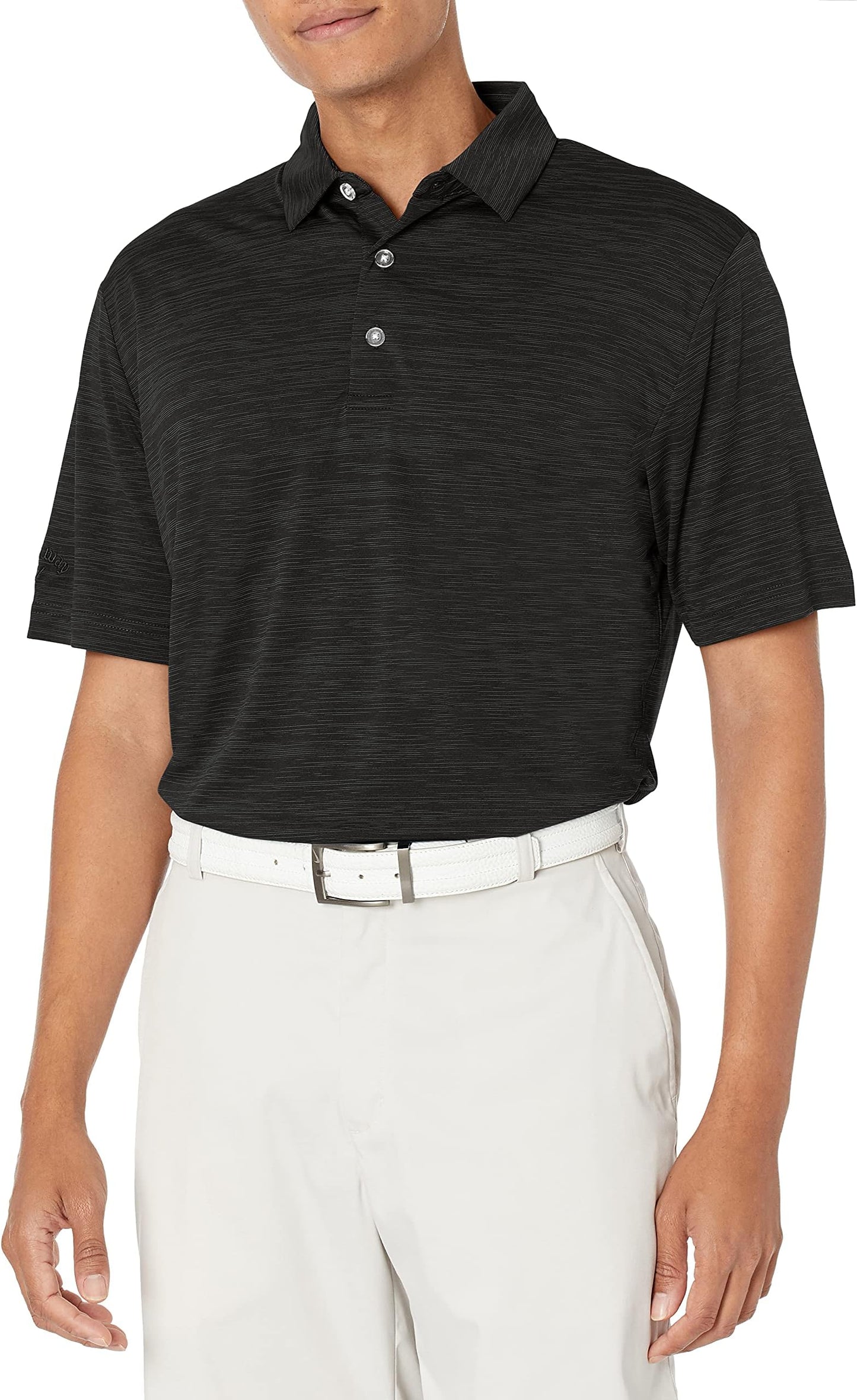 Callaway Mens Broken Stripe Polo Shirt - Black