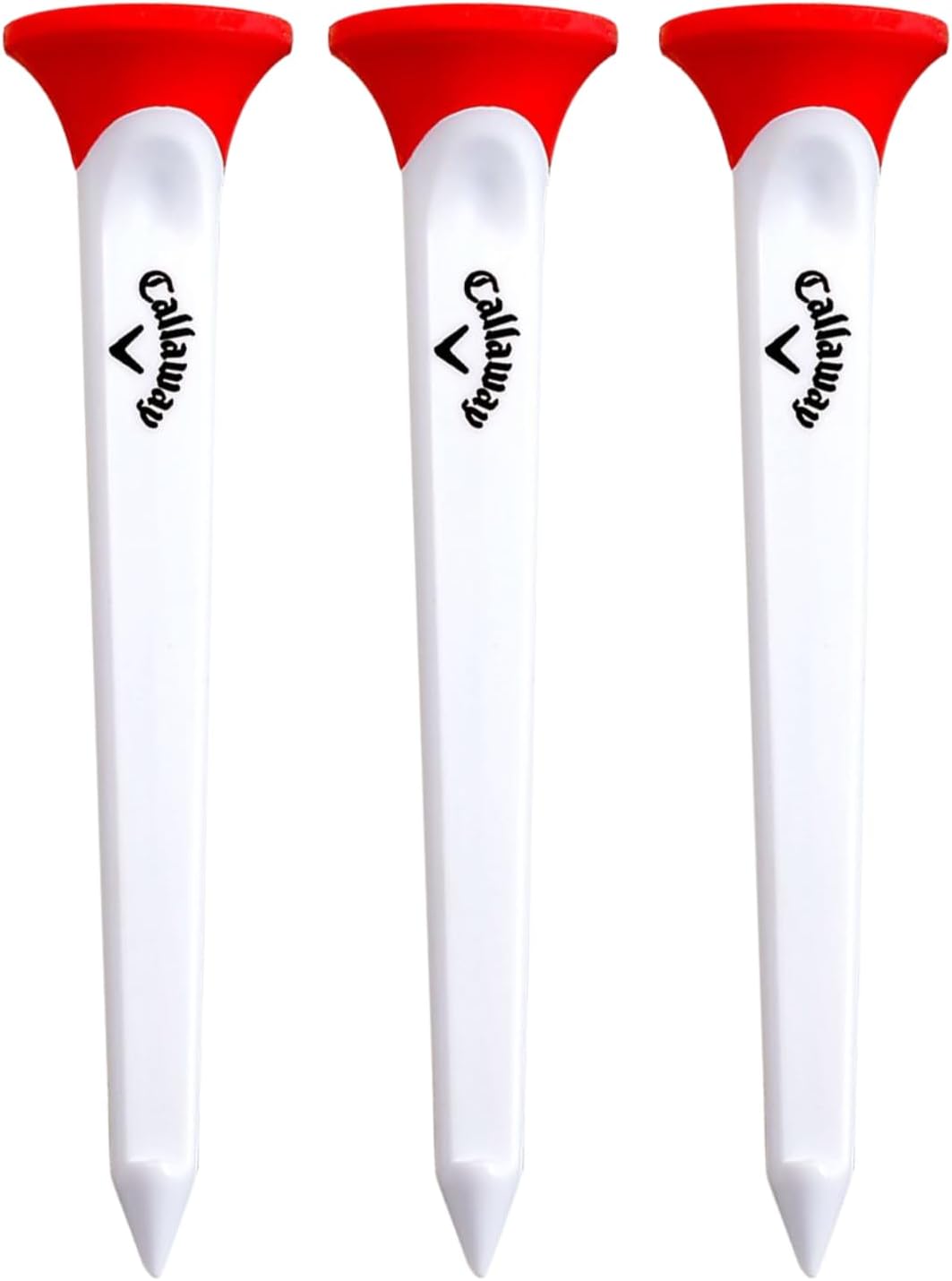 Callaway Par Tee Plastic Golf Tees - Red/white
