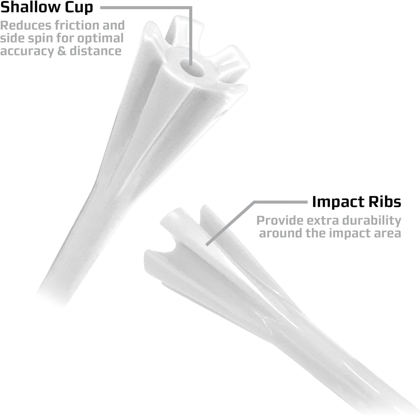 Callaway Performance Plastic Golf Tees (30 Pack) - 2.75 Inch - White