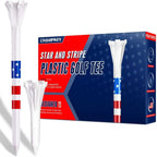 CHAMPKEY 5-Prong Plastic Golf Tees 120 Pack - Star & Stripe Marking System