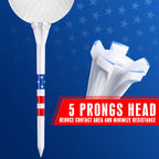 CHAMPKEY 5-Prong Plastic Golf Tees 120 Pack - Star & Stripe Marking System