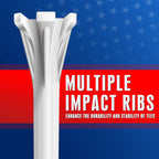 CHAMPKEY 5-Prong Plastic Golf Tees 120 Pack - Star & Stripe Marking System