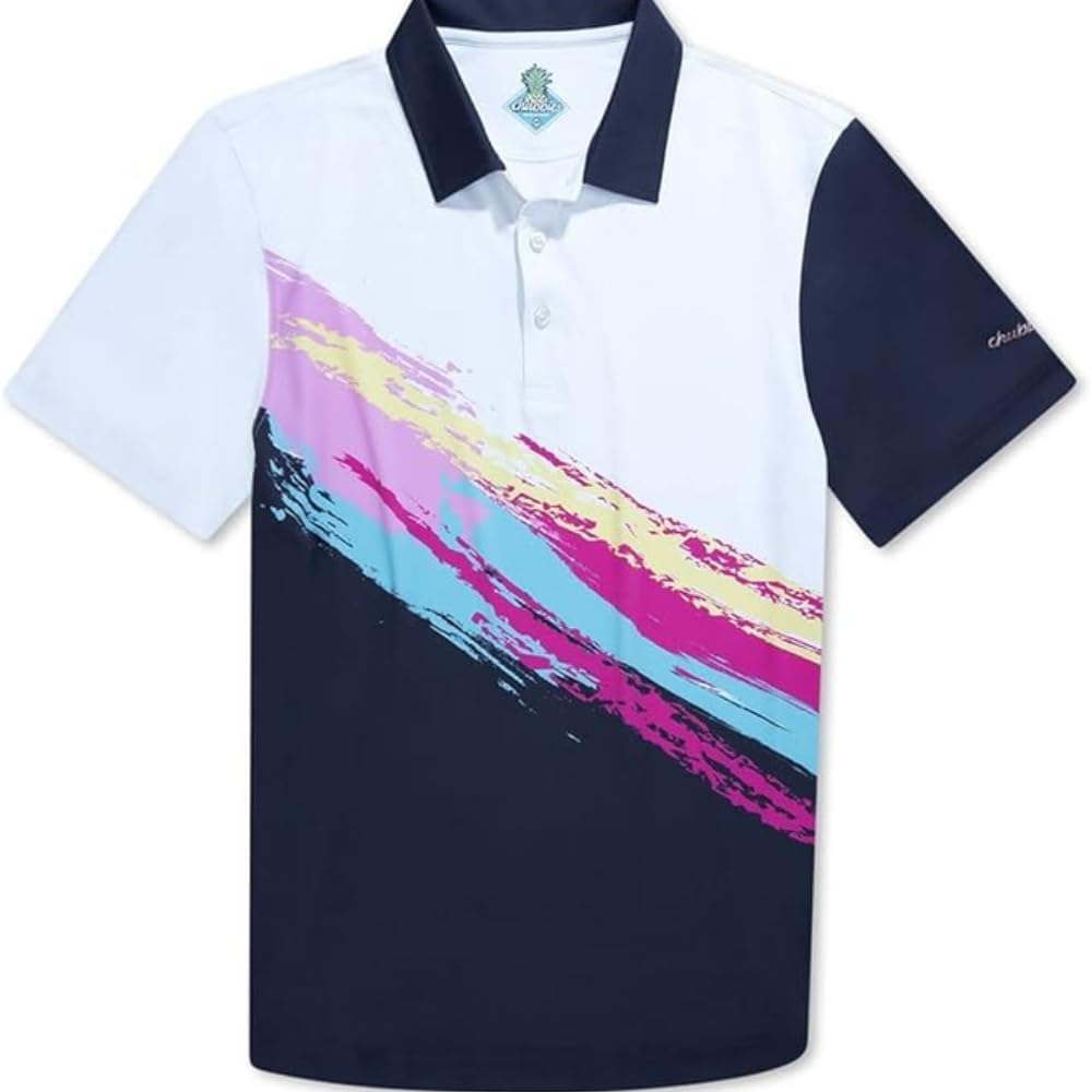 Chubbies Performance Mens Polo Stretchy, Breathable Golf Polo Mens Polo Shirts Short Sleeve - The Tennis Champ