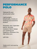 Chubbies Performance Mens Polo Stretchy, Breathable Golf Polo Mens Polo Shirts Short Sleeve - P.i.
