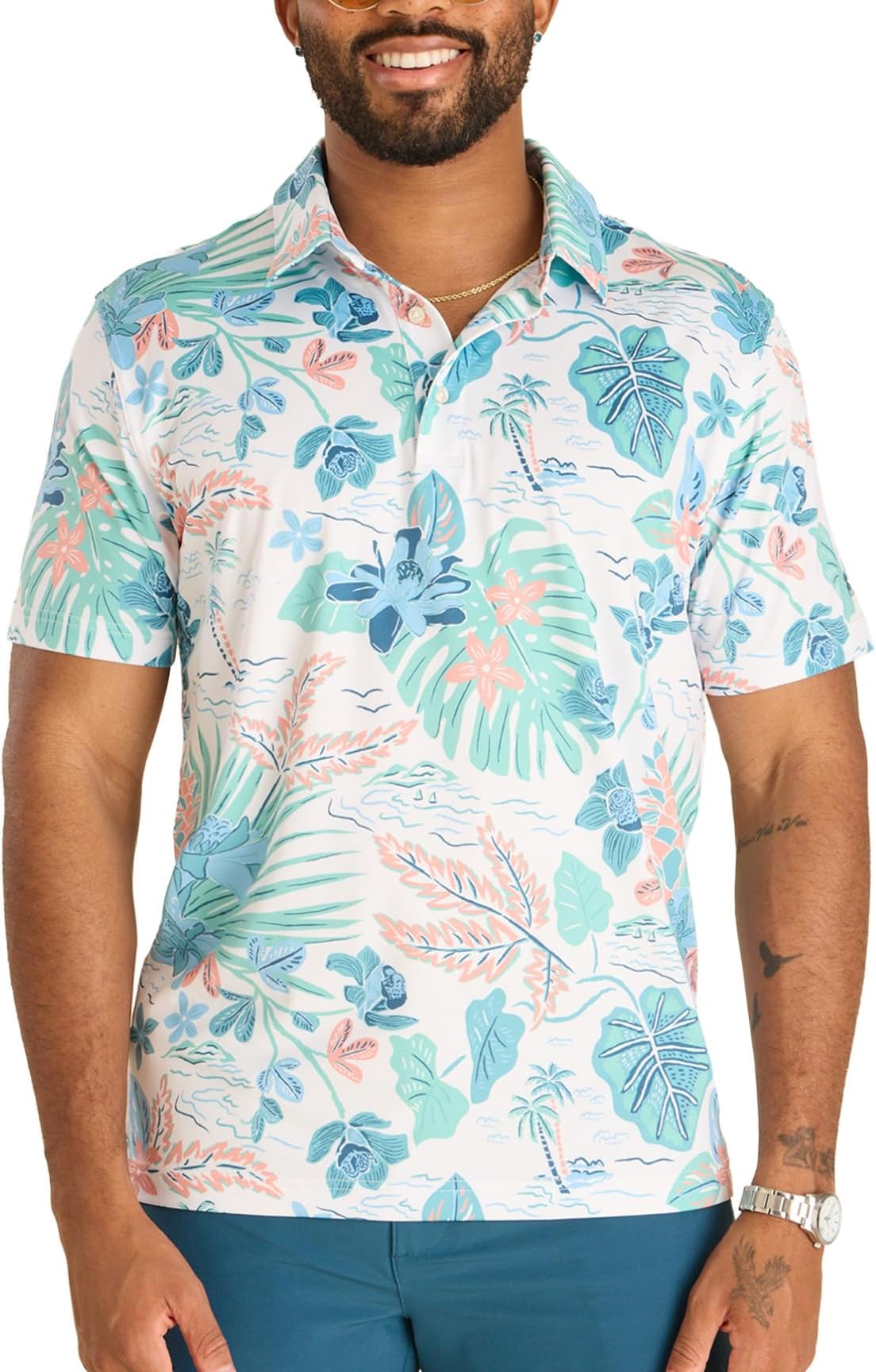Chubbies Performance Mens Polo Stretchy, Breathable Golf Polo Mens Polo Shirts Short Sleeve - Brush And Shrub