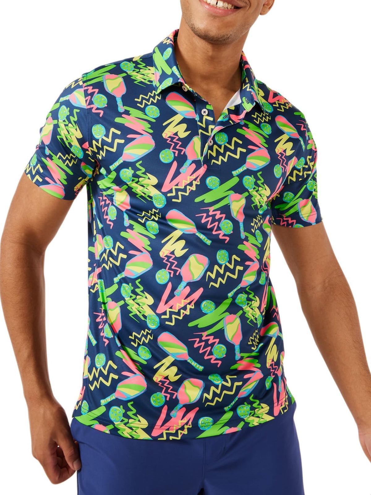 Chubbies Performance Mens Polo Stretchy, Breathable Golf Polo Mens Polo Shirts Short Sleeve - Backhand Winner