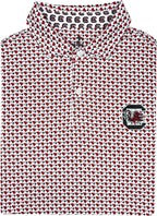 Collegiate Print Golf Shirt For Men - Officially Licensed Performance Polo - South Carolina Gamecocks
