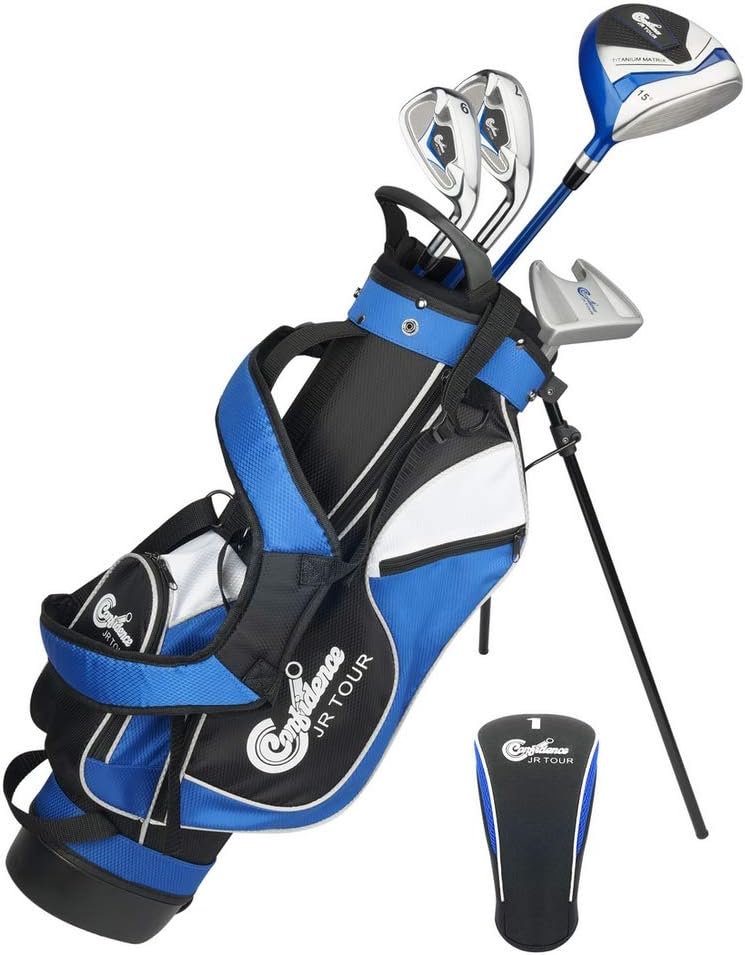 Confidence Junior Golf Club Set with Stand Bag for Kids Age 4-7