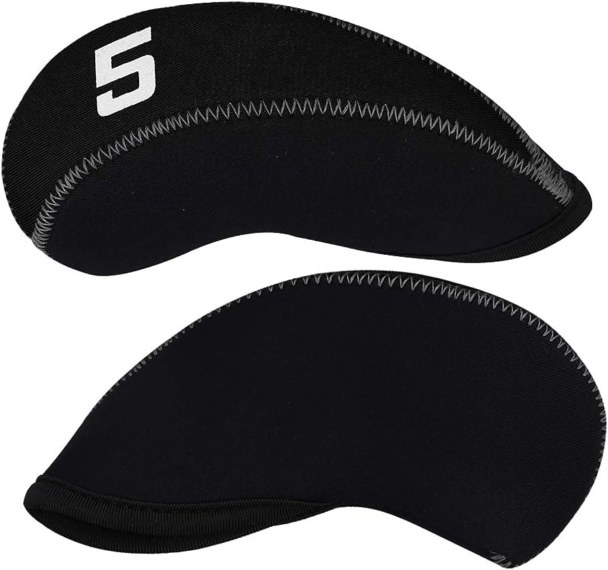 Craftsman Golf 11pcs/set Neoprene Iron Headcover Set With Large No. - Black
