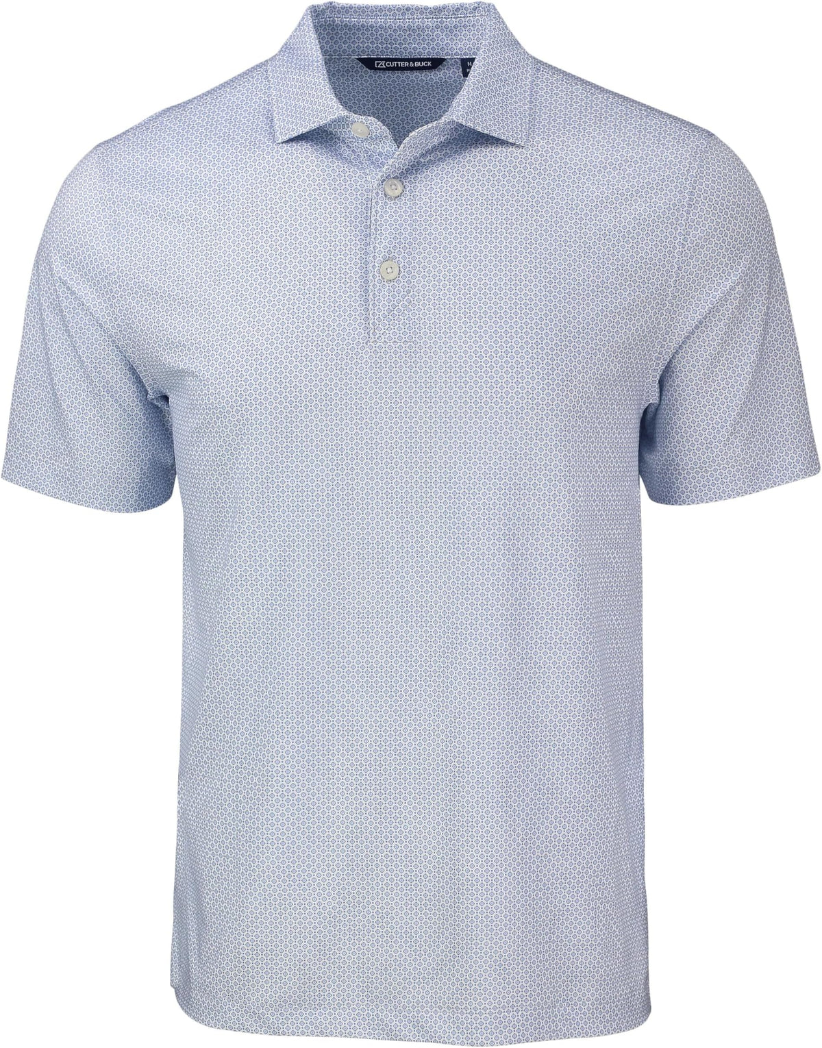 Cutter & Buck Pike Eco Diamond Dot Print Recycled Mens Polo - Hyacinth