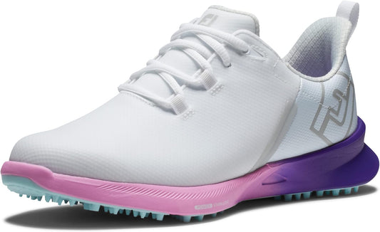 Footjoy Golf Previous Season Style Ladies Fj Fuel Sport Spikeless Shoes - White/pink/purple