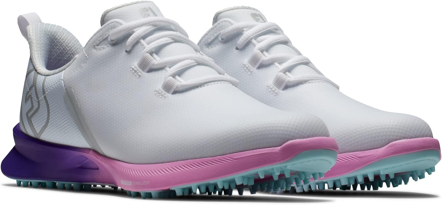 Footjoy Golf Previous Season Style Ladies Fj Fuel Sport Spikeless Shoes - White/pink/purple