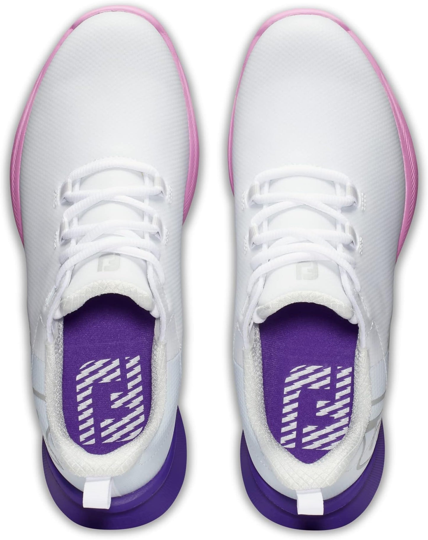 Footjoy Golf Previous Season Style Ladies Fj Fuel Sport Spikeless Shoes - White/pink/purple