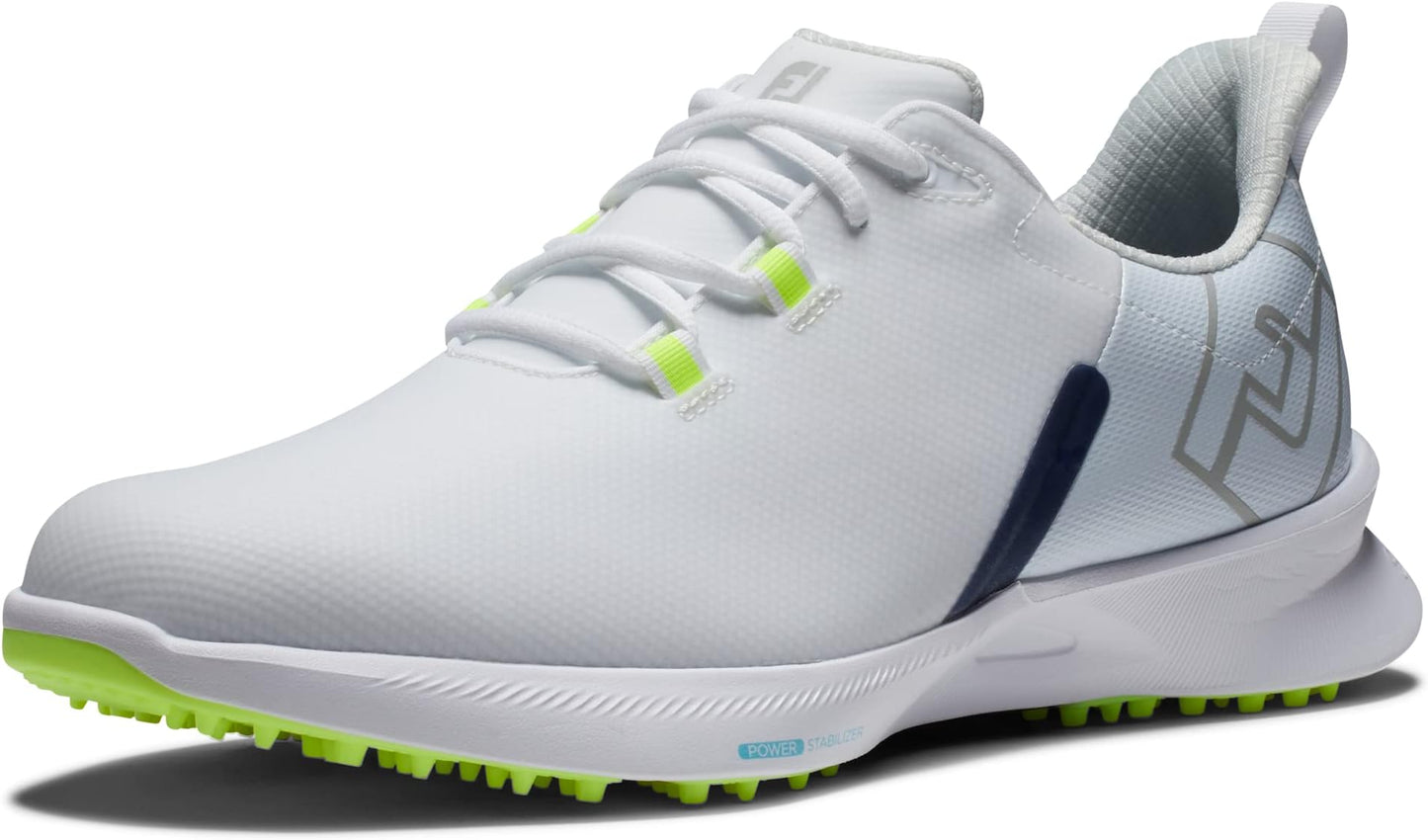Footjoy Men's Fj Fuel Golf Shoe - White/navy/bright Yellow