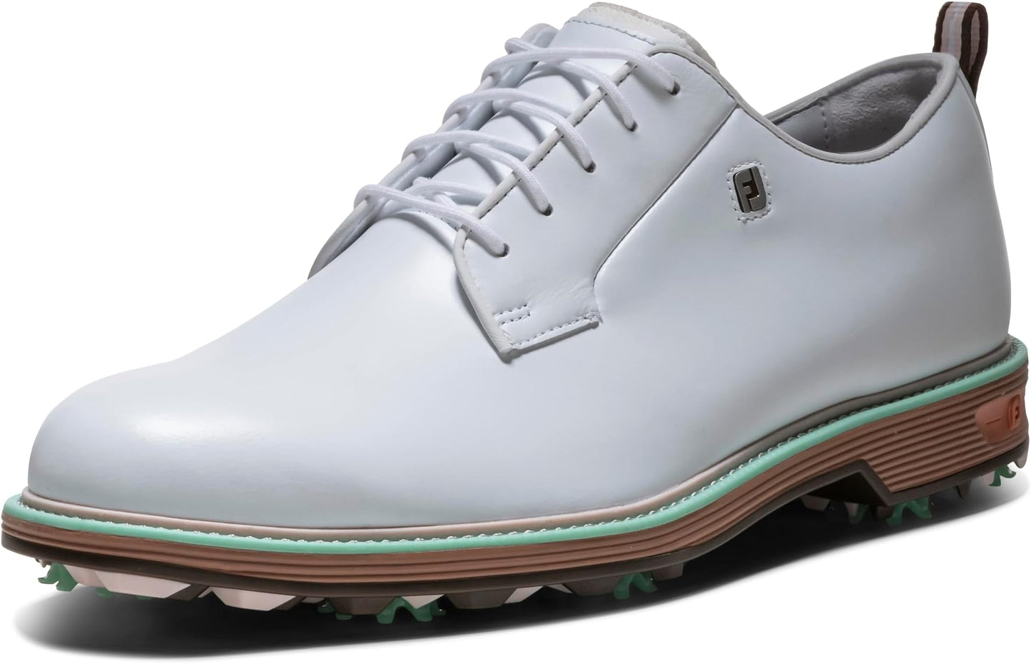 Footjoy Men's Premiere Series-Field Golf Shoe - White/chestnut/aquamarine