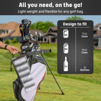Frostbox Golf Bag Cooler With Ice Pack | Insulated 6-Can Beer Sleeve | Stays Cold For Hours Discreet Hidden Design - Fits In Golf Bag - Gray & Black