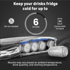 Frostbox Golf Bag Cooler With Ice Pack | Insulated 6-Can Beer Sleeve | Stays Cold For Hours Discreet Hidden Design - Fits In Golf Bag - Gray & Black