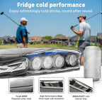 Frostbox Golf Bag Cooler With Ice Pack | Insulated 6-Can Beer Sleeve | Stays Cold For Hours Discreet Hidden Design - Fits In Golf Bag - Gray & Black