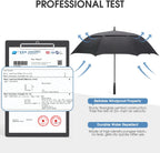 G4free 47/54/62/68/72 Inch Golf Umbrella Windproof Auto Open Large Umbrella | Oversized Stick Umbrella, Extra Large, Vented Double Canopy, Waterproof 210t Pongee Fabric, Fiberglass Frame, Eva Foam Handle - Black