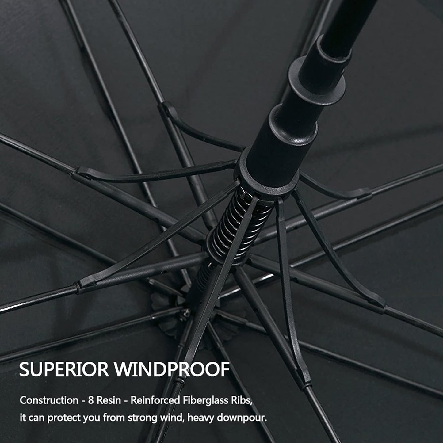G4free 47/54/62/68/72 Inch Golf Umbrella Windproof Auto Open Large Umbrella | Oversized Stick Umbrella, Extra Large, Vented Double Canopy, Waterproof 210t Pongee Fabric, Fiberglass Frame, Eva Foam Handle - Black