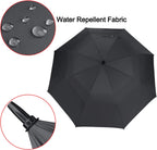 G4free 47/54/62/68/72 Inch Golf Umbrella Windproof Auto Open Large Umbrella | Oversized Stick Umbrella, Extra Large, Vented Double Canopy, Waterproof 210t Pongee Fabric, Fiberglass Frame, Eva Foam Handle - Black