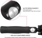 G4free 47/54/62/68/72 Inch Golf Umbrella Windproof Auto Open Large Umbrella | Oversized Stick Umbrella, Extra Large, Vented Double Canopy, Waterproof 210t Pongee Fabric, Fiberglass Frame, Eva Foam Handle - Black