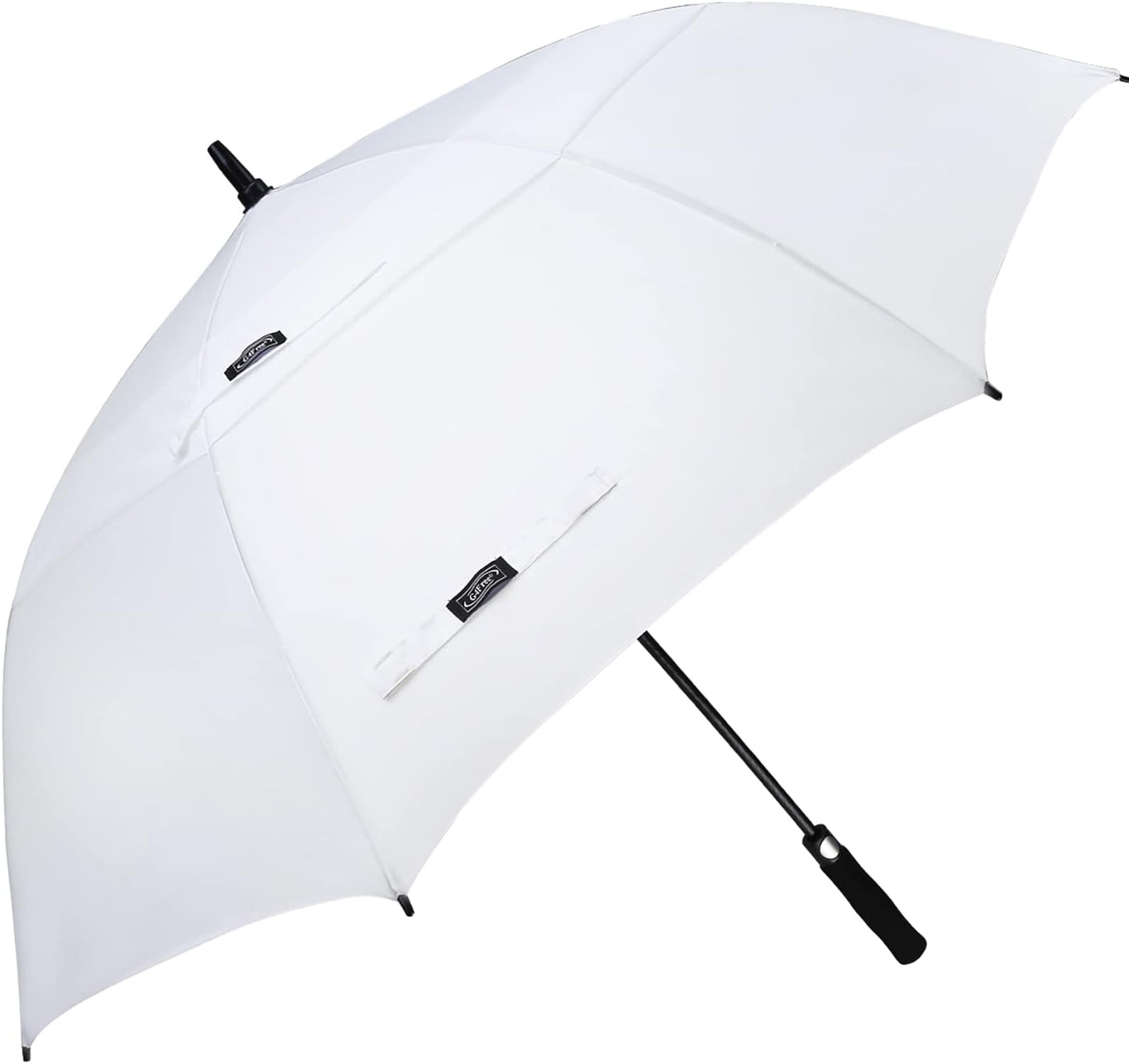 G4free 47/54/62/68/72 Inch Golf Umbrella Windproof Auto Open Large Umbrella | Oversized Stick Umbrella, Extra Large, Vented Double Canopy, Waterproof 210t Pongee Fabric, Fiberglass Frame, Eva Foam Handle - White