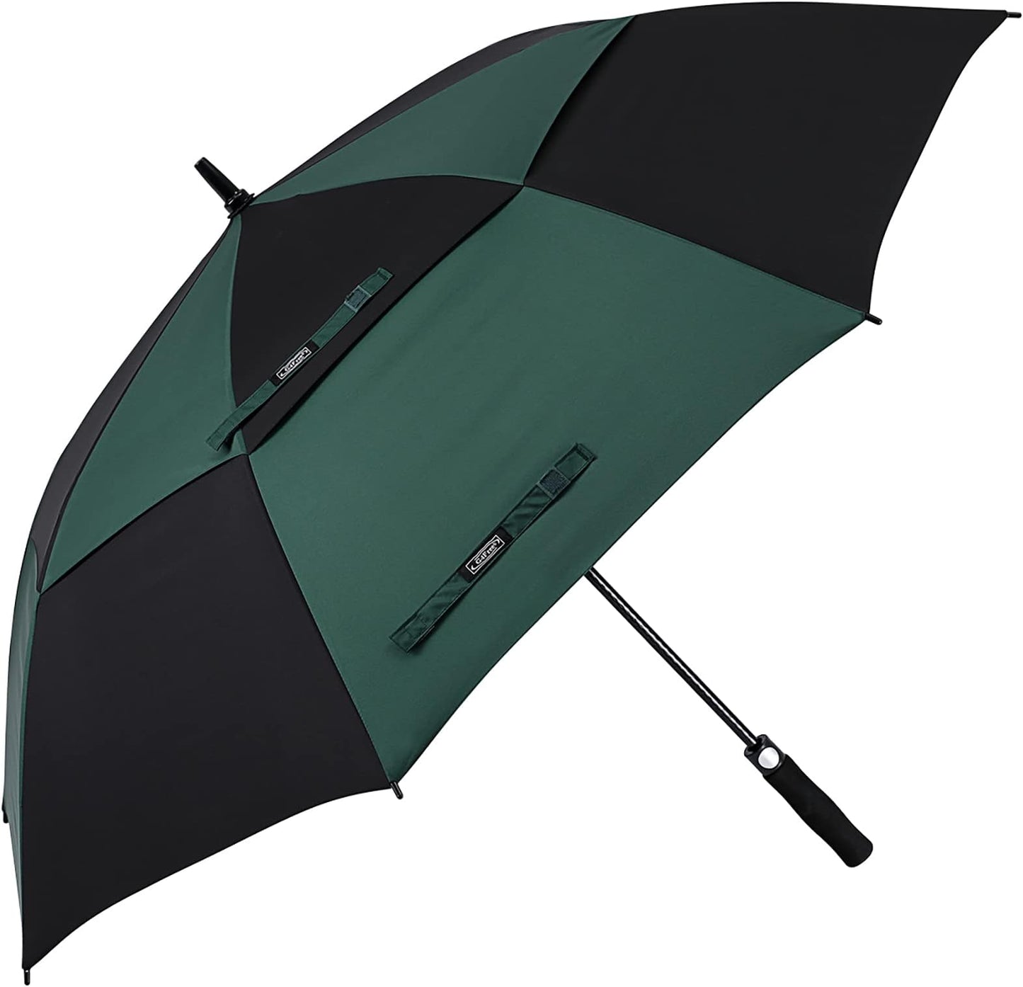 G4free 47/54/62/68/72 Inch Golf Umbrella Windproof Auto Open Large Umbrella | Oversized Stick Umbrella, Extra Large, Vented Double Canopy, Waterproof 210t Pongee Fabric, Fiberglass Frame, Eva Foam Handle - Black/dark Green